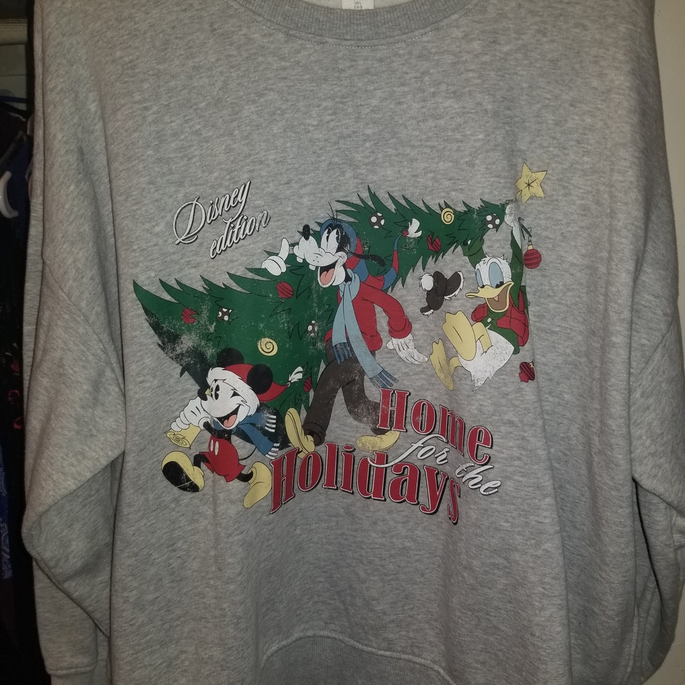 Disney Holiday Sweatshirt - Gray